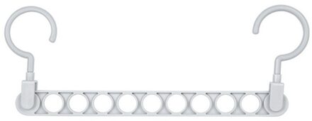 Plastic Negen-Gat Magic Kleerhanger Droogrekken Multifunctionele Thuis Kledingkast Hangers Opslag Rack grijs