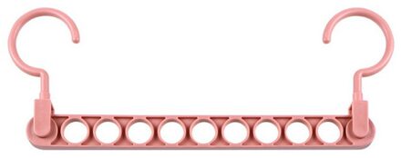 Plastic Negen-Gat Magic Kleerhanger Droogrekken Multifunctionele Thuis Kledingkast Hangers Opslag Rack Rood