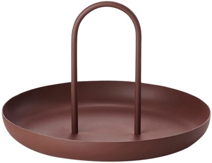 Plastic Nordic Witte Ronde Sieraden Lade Woonkamer Keuken Tafel Maaltijd Ring Trays Opslag Sofa Tray Met Handvat Decor #40 B