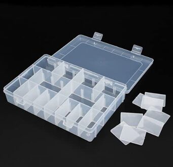 Plastic Opbergdoos Sieraden Doos Naaigaren Compartiment Verstelbare Container Voor Kralen Earring Box Voor Sieraden Doos Case C12