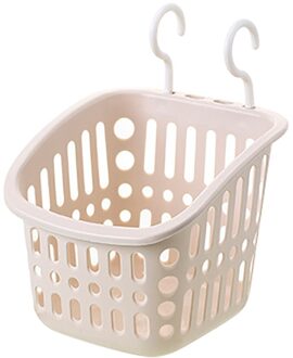 Plastic Opknoping Douche Mand Met Haak Voor Badkamer Slaapkamer Keuken Puin Opslag Houder Manden Badkamer Keuken Plank # T1p F