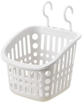 Plastic Opknoping Douche Mand Met Haak Voor Badkamer Slaapkamer Keuken Puin Opslag Houder Manden Badkamer Keuken Plank # T1p