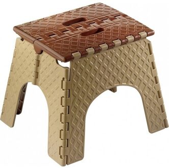 Plastic Opvouwbare Kruk Kleine Keuken Badkamer Tuin Tafel Living Picknick Strand Comfort Bruin Kofferbak Beweegbare Gemak
