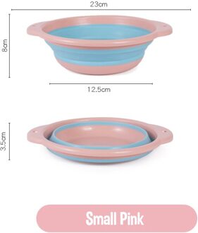 Plastic Opvouwbare Wastafel Reizen Draagbare Wastafel Thuis Wastobbe Baby Wahsing Gezicht Plastic Slaapzaal Wastafel Voetbad Wastafel klein roze