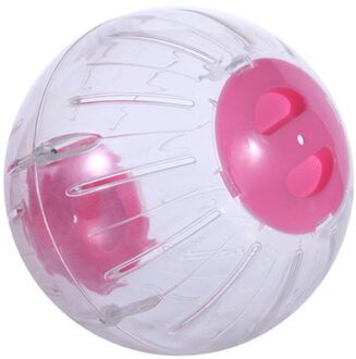 Plastic Outdoor Sport Bal Grounder Rat Kleine Huisdier Knaagdieren Muizen Jogging Bal Speelgoed Hamster Gerbil Rat Oefening Ballen Spelen Speelgoed roze 12cm