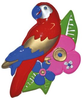 Plastic papegaai decoratie 60 cm Multi