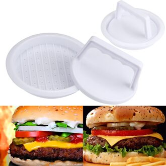 Plastic Patty Pers Vorm Hamburger Mold Maker Ronde Vlees Mince BBQ Familie party DIY Hamburgers Tool