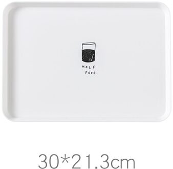 Plastic Plaat Servies Rechthoekige Nordic Stijl Tarwe Stro Lade Huishouden Eenvoudige Ontbijt Belangrijkste Maaltijd Thee Dessert Dienblad Lade Cup reeks