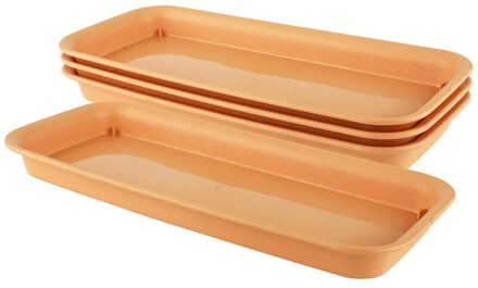 Plastic Plant Potten En Schoteltjes 16 Inch, Elke Set Van 4, bloempot Lade Resin Plant Lekbak Base Tray