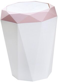 Plastic Prullenbak Prullenbak, Vuilnis Container Bin W/Swing Top Deksel roze