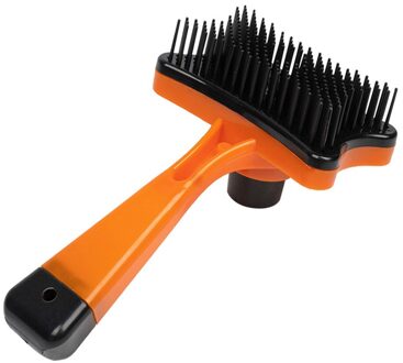 Plastic Push Borstel Voor Kat En Honden Huisdier Bruidegom Bad Borstel Ontharing Borstel Clh @ 8 oranje