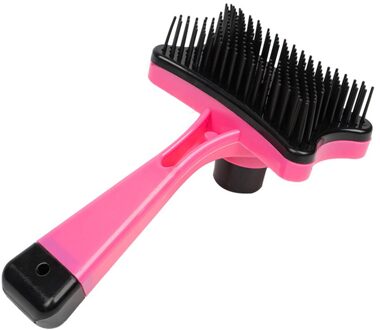 Plastic Push Borstel Voor Kat En Honden Huisdier Bruidegom Bad Borstel Ontharing Borstel Clh @ 8 Roze