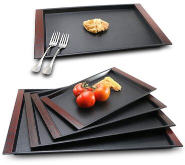 Plastic Rechthoek Ontbijt Eten Lade Cup Diner Plaat Hotel Buffet Serveren Decoratie Keuken Organizer 21 duim