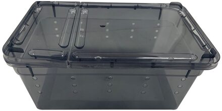 Plastic Reptiel Fokkerij Doos Spider Voeden Broederij Tank Zwart