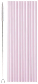 Plastic Rietjes Violet Herbruikbaar 23cm (12st) Paars - Lila