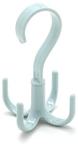 Plastic S Haak Vier-Klauw Draaibare Magazijnstelling Hanger Cloest Organizer Kledingkast Afwerking Haak Sjaal Hanger Riem Tas Rekken blauw