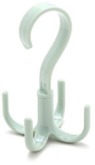 Plastic S Haak Vier-Klauw Draaibare Magazijnstelling Hanger Cloest Organizer Kledingkast Afwerking Haak Sjaal Hanger Riem Tas Rekken groen