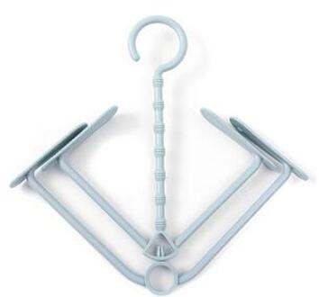 Plastic Schoen Hanger Creatieve Dubbele Haak Droogrek Outdoor Wind Proof Kleine Opknoping Schoenenrek Balkon Drogen Schoenenrek blauwe kleur