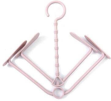 Plastic Schoen Hanger Creatieve Dubbele Haak Droogrek Outdoor Wind Proof Kleine Opknoping Schoenenrek Balkon Drogen Schoenenrek Roze
