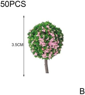 Plastic Simulatie Sferische Boom Model 3.5Cm Building Trein Zand Tafel Diy Tuin Landschap Gemengde Kleur Handgemaakte Materialen
