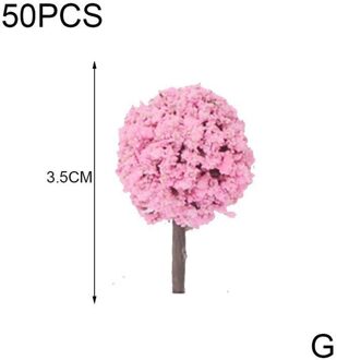 Plastic Simulatie Sferische Boom Model 3.5Cm Building Trein Zand Tafel Diy Tuin Landschap Gemengde Kleur Handgemaakte Materialen