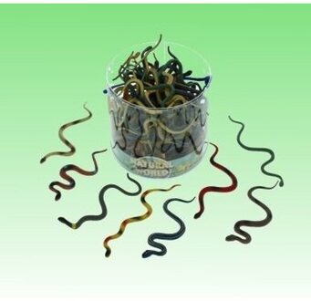 Plastic slangen - 10x - 15 cm - reptielen - speelgoed - decoratie - dieren