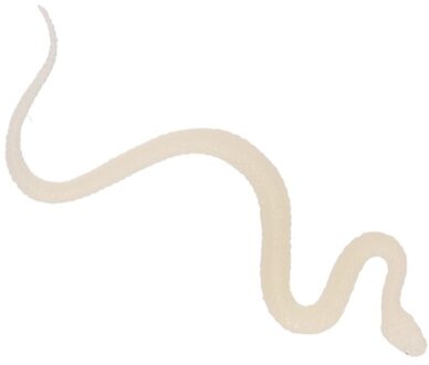 Plastic slangen ? 15 cm ? Reptielen ? Glow in the dark ? Decoratie ? Dieren Wit