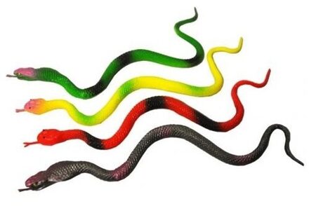 Plastic speelgoed figuur slangen set 23 cm - 8x stuks - Kleine halloween thema enge beestjes