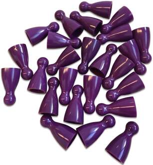 Plastic Spel Pionnen 12x24mm Paars (100 stuks)