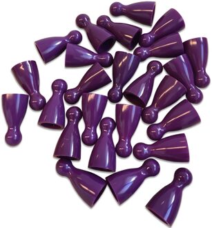 Plastic Spel Pionnen 12x24mm Paars (25 stuks)