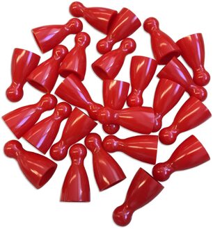 Plastic Spel Pionnen 12x24mm Rood (100 stuks)