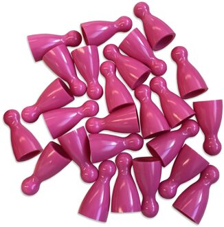 Plastic Spel Pionnen 12x24mm Roze (100 stuks)
