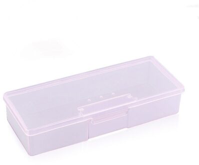 Plastic Stapelbare Kleine Lege Doos Nail Art Make-Up Tool Mini Borstel Case Pen Opslag Container Sieraden Ketting Ring Oorbellen Bin roze