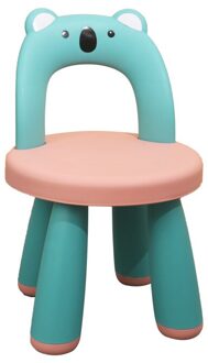 Plastic Stoel Voor Kinderen Kleuterschool Baby Gecombineerd Bouwsteen Eetkamerstoelen Slide Terug Kruk Стулья Для Кухни Табурет groen 29X29X50cm