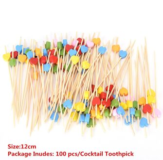 Plastic stropdas knoop Bamboe Voedsel Picks fruit vork Sticks Buffet Cupcake Toppers Cocktail vorken Wedding Festival Decoratie Vinger 8
