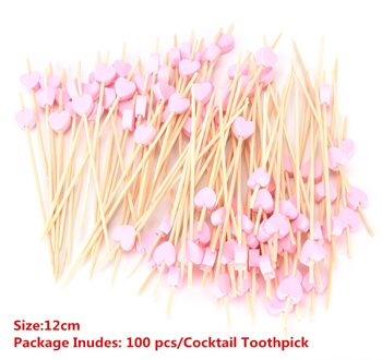 Plastic stropdas knoop Bamboe Voedsel Picks fruit vork Sticks Buffet Cupcake Toppers Cocktail vorken Wedding Festival Decoratie Vinger 9