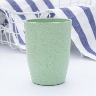 Plastic Tarwe Stro Thee Cup Milieuvriendelijke Plastic Cup Koffie Thee Melk Drink Cup Tandenborstel Cup Voor Badkamer Keuken Cup groen