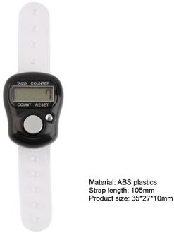 Plastic Teller Stitch Marker Rij Vinger Elektricien Gebruik Nauwkeurige Lcd Elektronische Digitale Telapparaat AG3 Knop Batterij zwart