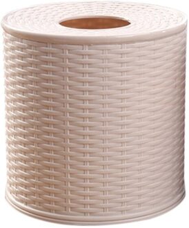 Plastic Tissue Doos Houder Keuken Woonkamer Simulatie Rotan Tissue Opbergdoos Wc Badkamer Papierrol Rack Container #