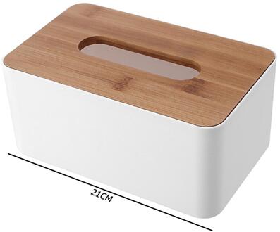 Plastic Tissue Doos Waterdichte Bamboe Houten Cover Houder Keuken Opslag Office Home Auto Organizer Met Telefoon Slot
