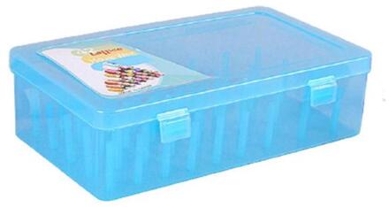 Plastic Transparant Naaigaren Opbergdoos Craft Spoelen Storage Container Houder Organizing Case Breinaalden Accessoires
