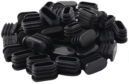 Plastic Tube Inserts Oval Chair Table Leg Feet Cover Pipe End Cap 50pcs