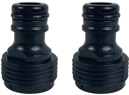 Plastic Tuinslang adapter van Quick Connector Standaard 3/4 ''Schroefdraad Connector-2 PACK