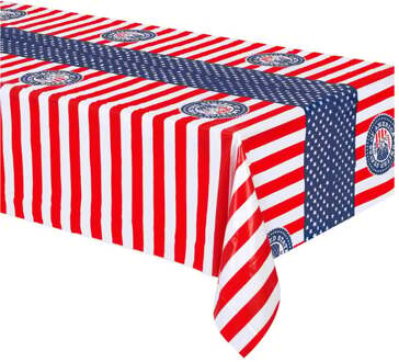 Plastic USA tafelkleed 130 x 180 cm - Decoratie > Tafelkleden, placemats en tafellopers