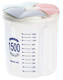 Plastic Voedsel Opbergdoos Luchtdichte Container Met Giet Deksels Keuken Granen Opslag Flessen Rijst Bonen Pot Gedroogd Granen Tank