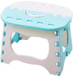 Plastic Vouwen 6 Type Thicken Stap Draagbare Kind Krukken (Lichtblauw) 24.5*19*17.5Cm