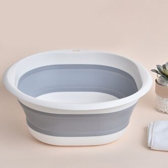 Plastic Vouwen Bassins Draagbare Wastafels Vouwen Wastobbe Badkamer Keuken Accessoires Reizen Folding Wastafel AC889 grijs S