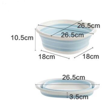 Plastic Vouwen Bassins Draagbare Wastafels Vouwen Wastobbe Badkamer Keuken Accessoriestravel Folding Wastafel Twee Modellen blauw trumpet