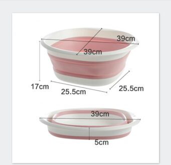 Plastic Vouwen Bassins Draagbare Wastafels Vouwen Wastobbe Badkamer Keuken Accessoriestravel Folding Wastafel Twee Modellen roze tuba