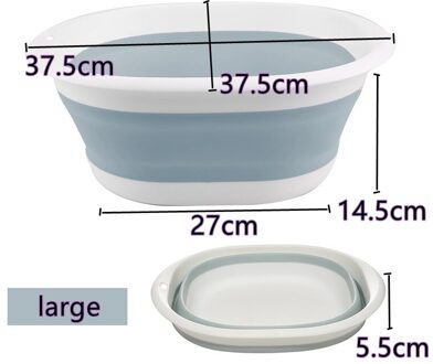 Plastic Vouwen Bassins Draagbare Wastafels Vouwen Wastobbe Badkamer Keuken Meubi Reizen Folding Wastafel Drie Model blauw groot